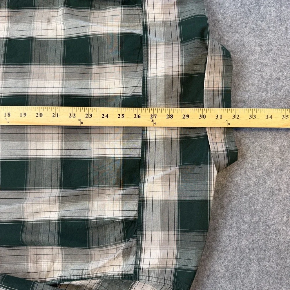 Carhartt Mens XL Plaid Flannel Shirt Long Sleeve Green White Button Up Relax Fit - Picture 8 of 10
